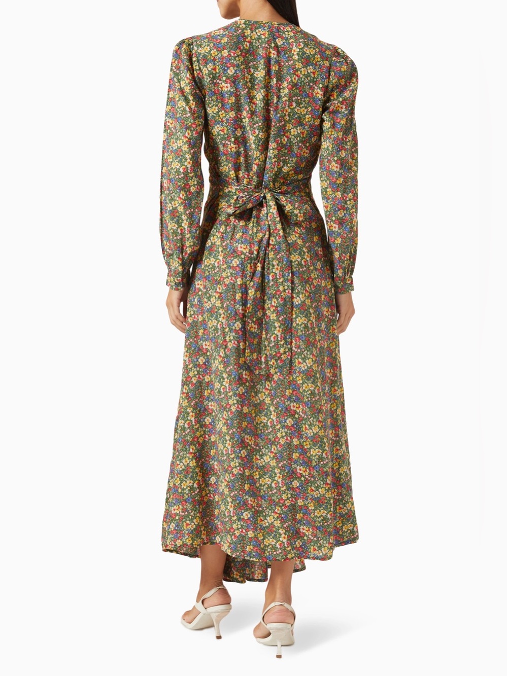 Doen Charleston Dress Long Green Valley Floral Long Sleeve XXL NWT - Picture 2 of 15